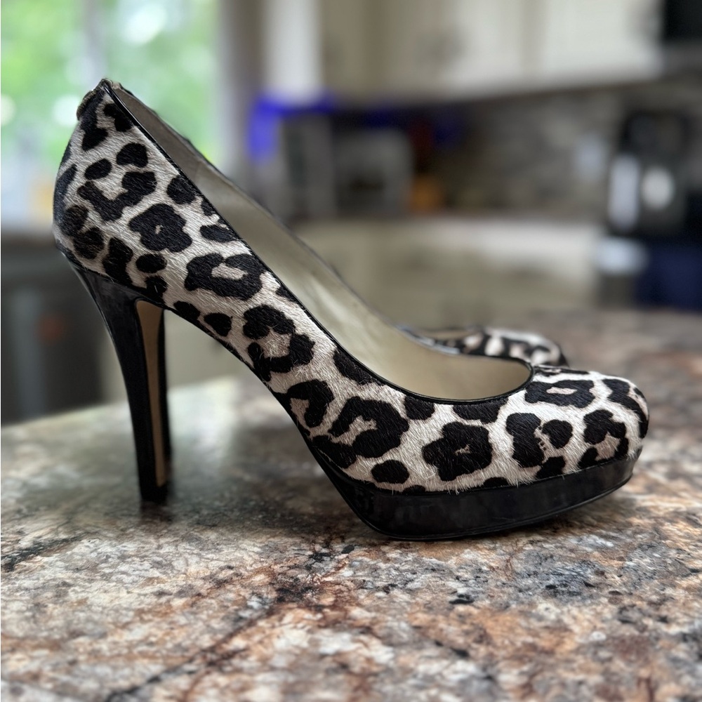 Michael Kors Women’s Leopard Print Calf Hair Lonna Pumps